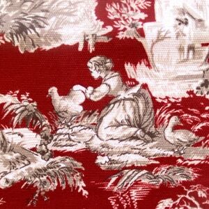 Waverly Inspirations Red Toile Fabric French Country Cottagecore 5.75 Yds X 45"